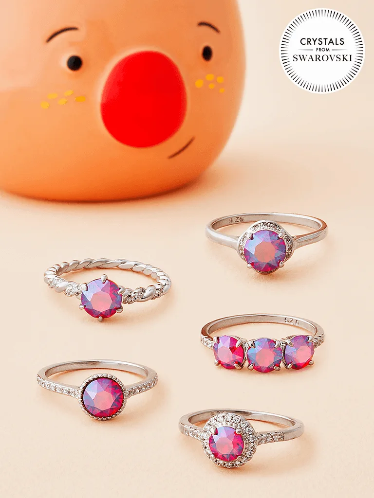 Charmed-Aroma-Reindeer-Candle-Rhodium-2 Reindeer Kerze mit Swarovski Kristallen (Ring)