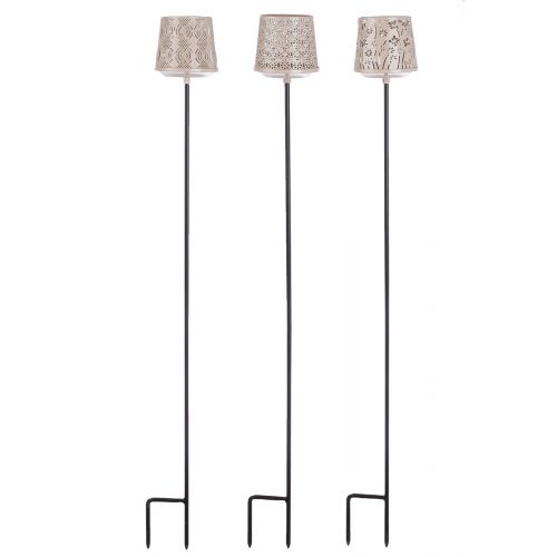 Gartenstecker mit Windlicht Malou beige Variante 2