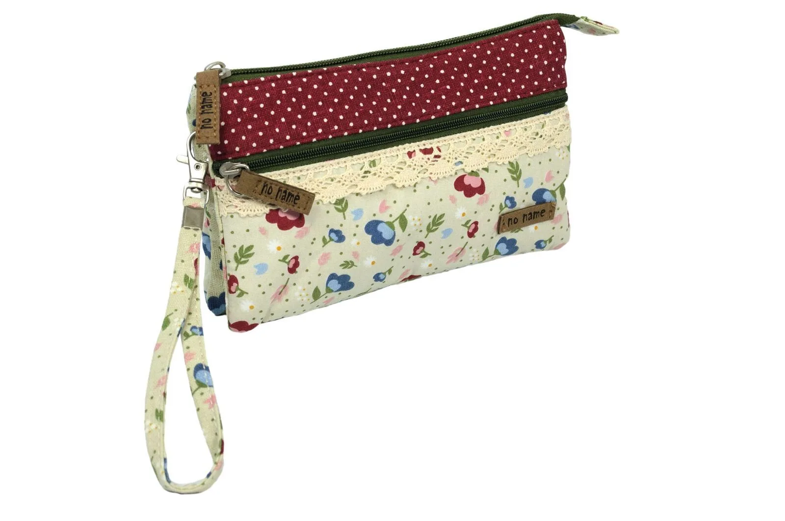 60610015-701 Patchwork Täschchen Floral beige 701