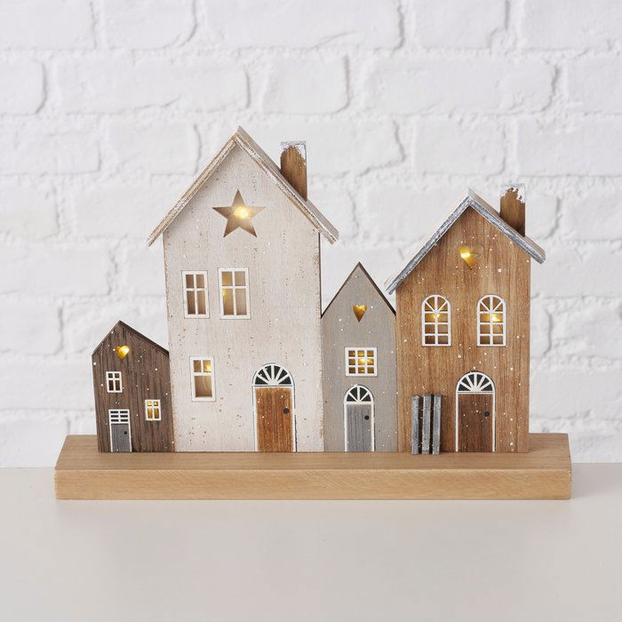 Dekoaufsteller Houses LED Variante 2