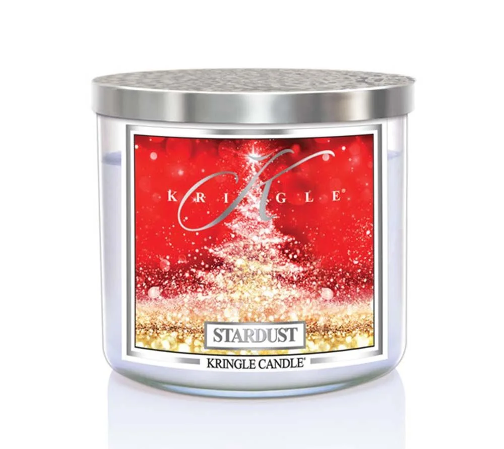 kringle_candle_stardust_silver_lid_american_heritage Stardust 396g Tumbler 3-Docht