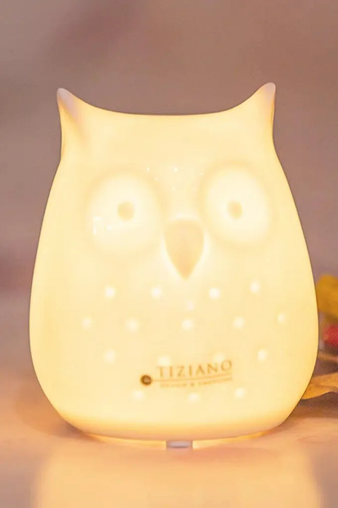 Arida-LED-creme-detail-hoch Eule Arida hoch LED 9cm cremeweiß