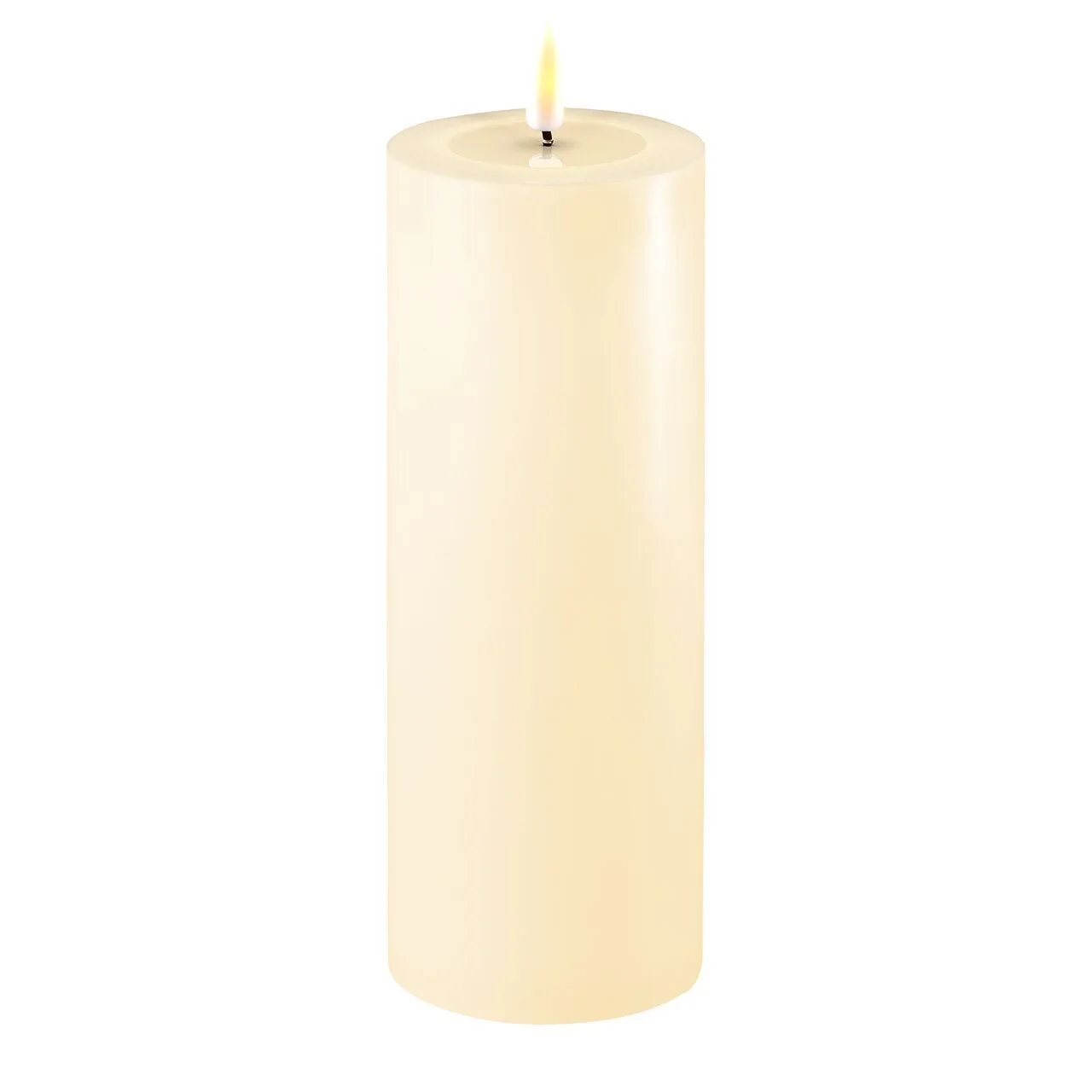 2021-RF-0111 Stumpenkerze LED creme 7,5 x 20cm
