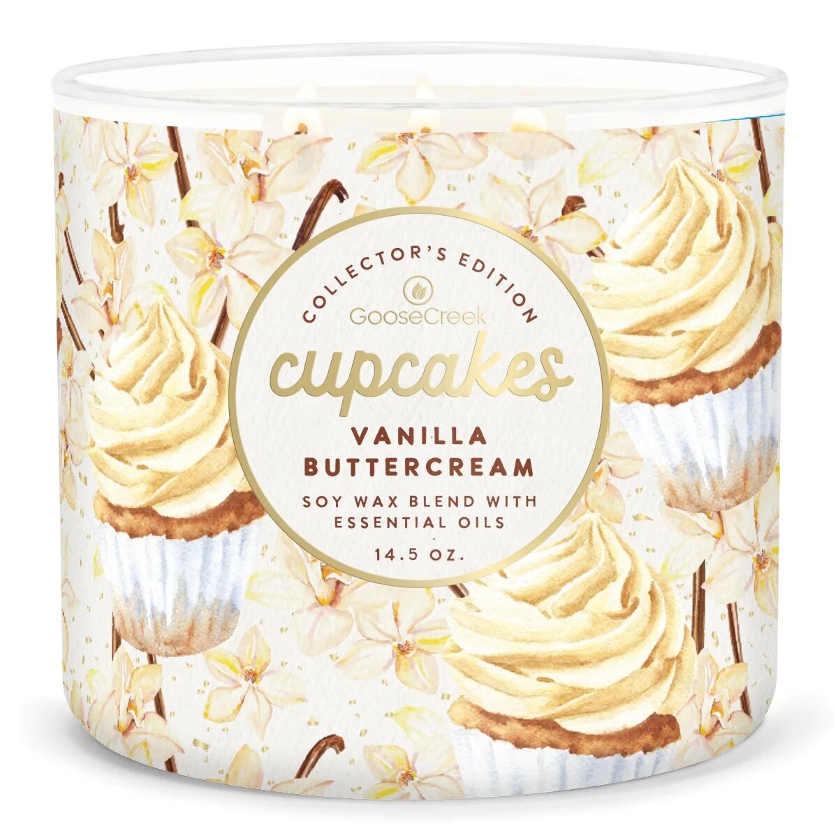 Vanilla Buttercream Cupcake 411g (3-Docht)