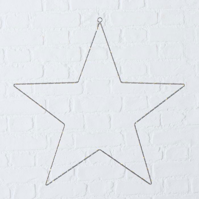 Leuchtstern Elvira 50cm LED silber