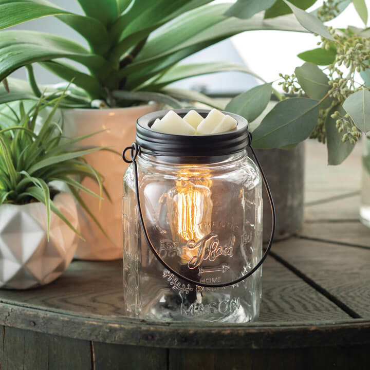 Glass Mason Jar Edison Bulb Duftlampe