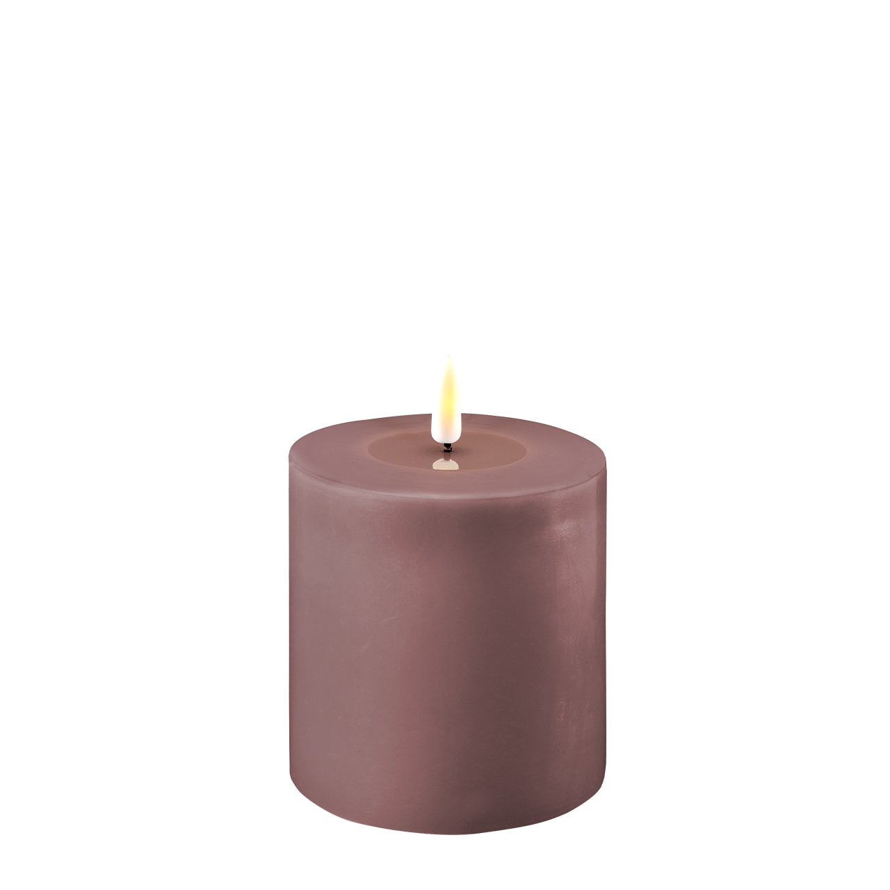 2021-RF-0156 Stumpenkerze LED helles lila 10 x 10cm