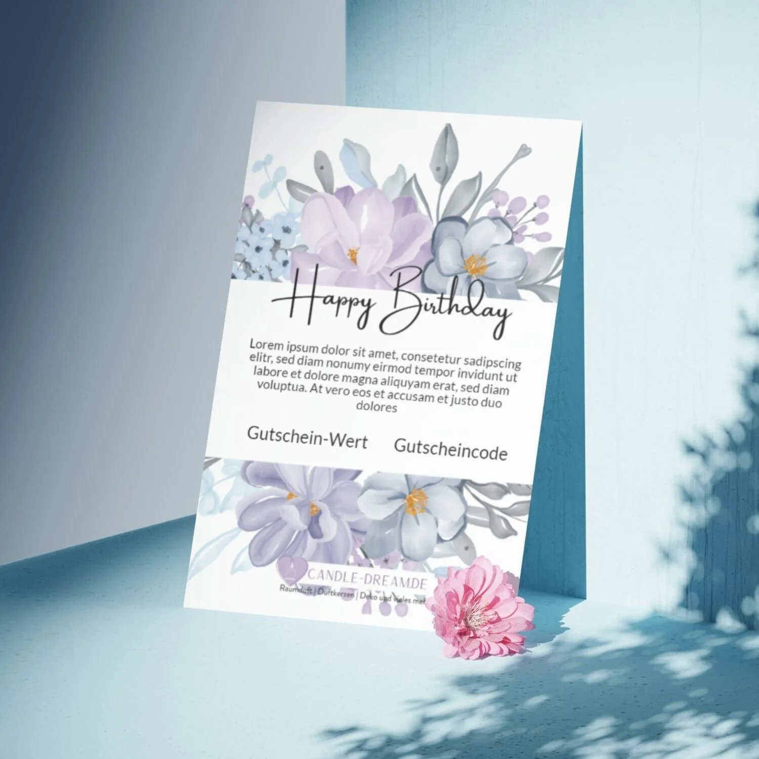 Geschenkgutschein Geburtstag Werbung, Plakat, Visitenkarte, Papier, Text