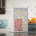 scrollwhite1jpg SCROLL Laterne weiß Kerzenwärmer