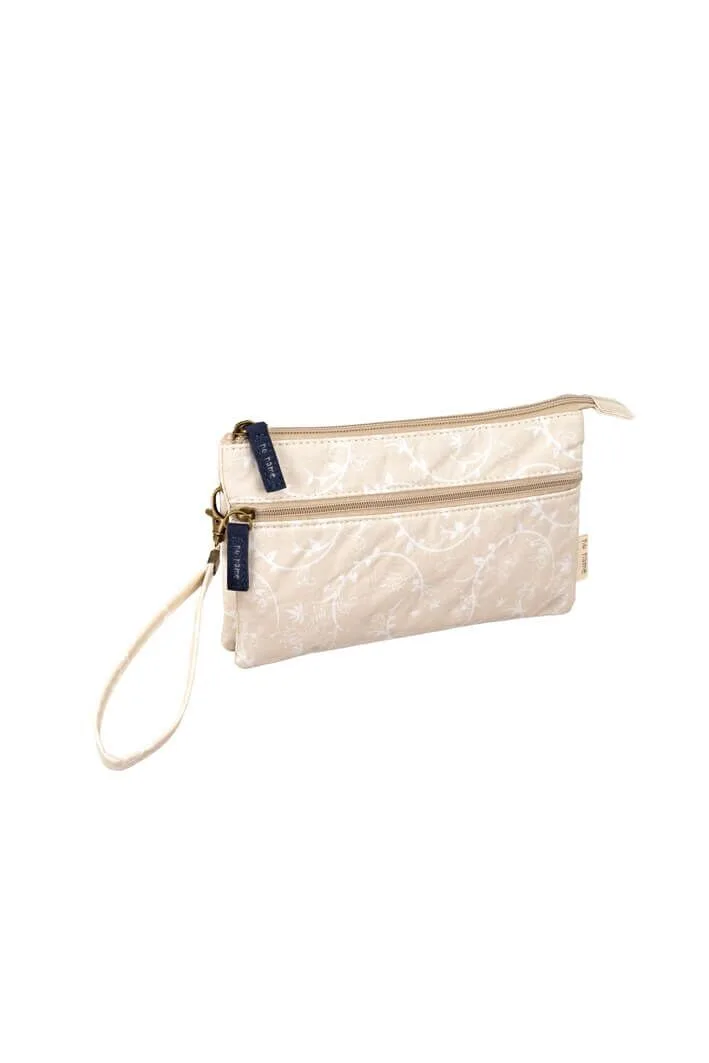 Patchwork Täschchen Blossoms sand 710 Zubehor, Tasche, Handtasche, Geldbörse