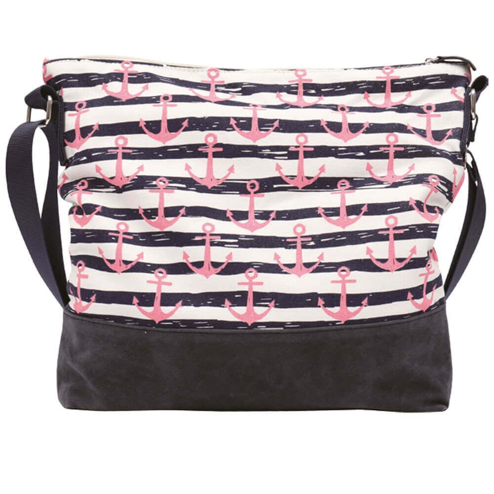 224-008 Umhängetasche 008 (Anker Rosa Navy)