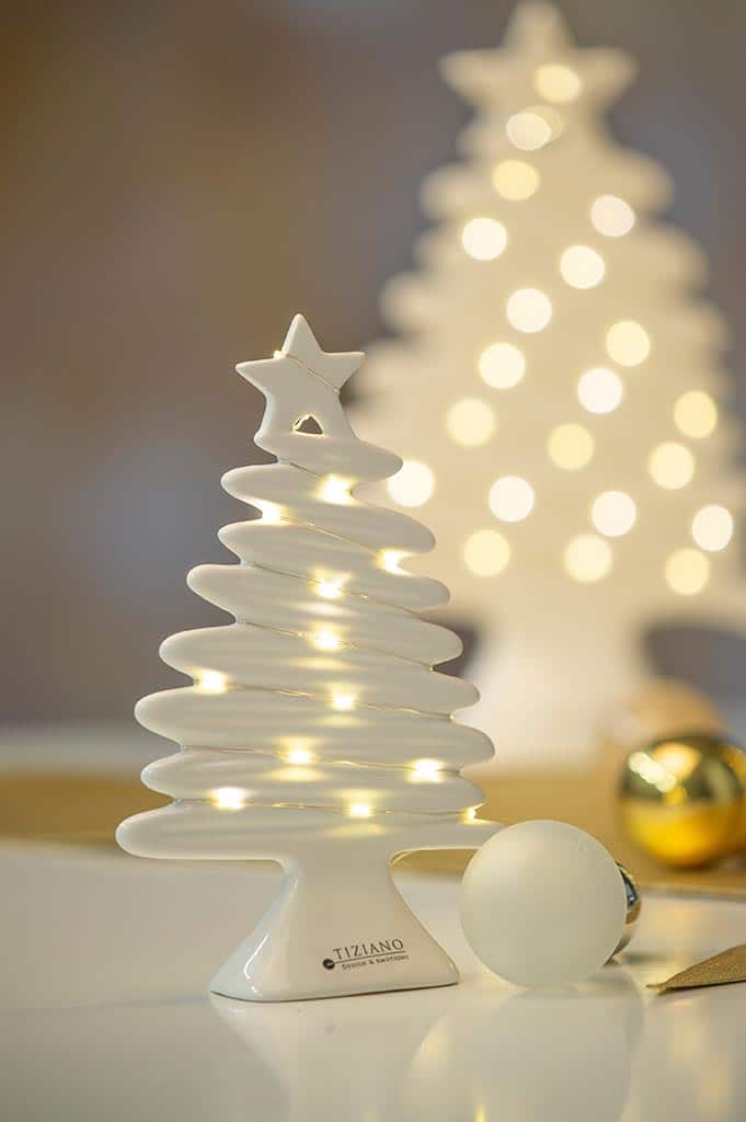 Weihnachtsbaum Natalino LED 24,5cm cremeweiß