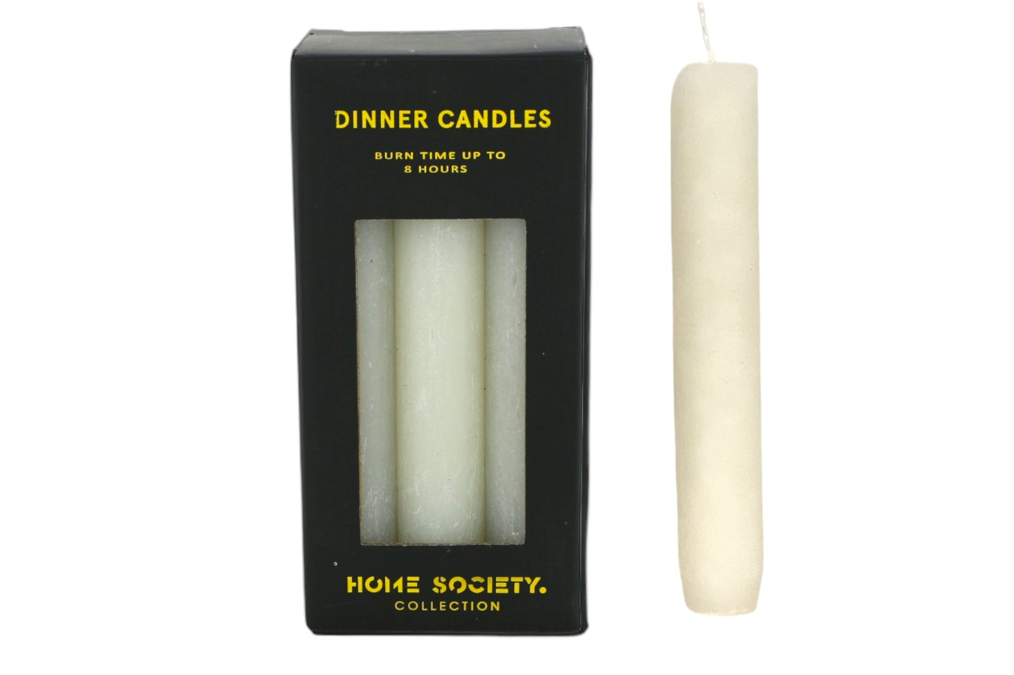Rustic Dinner Candle S offwhite 6 Stück