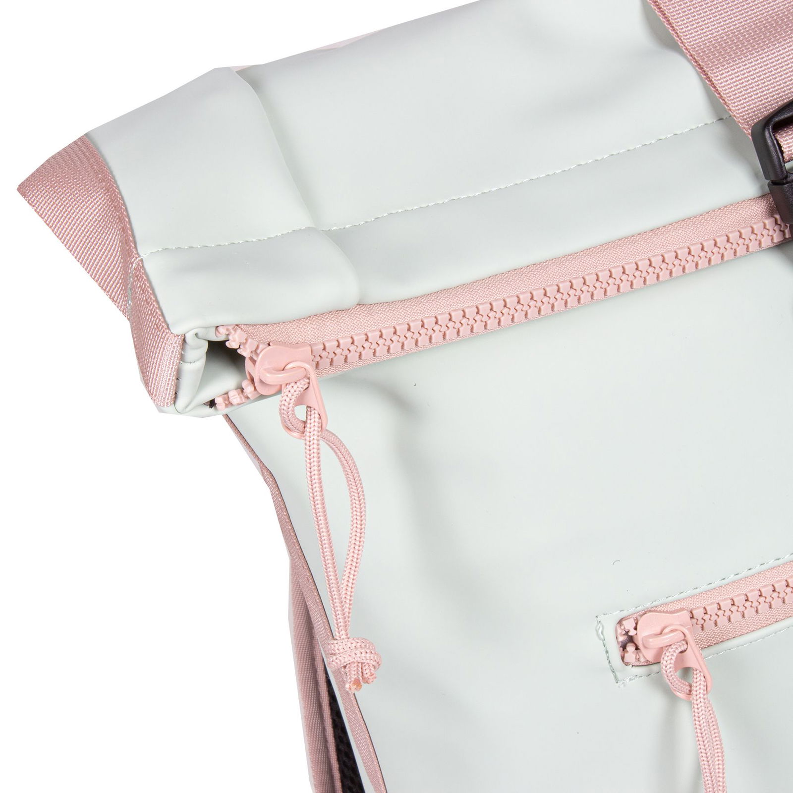 Tim - New York Rolltop Rucksack minzblau/hellrosa