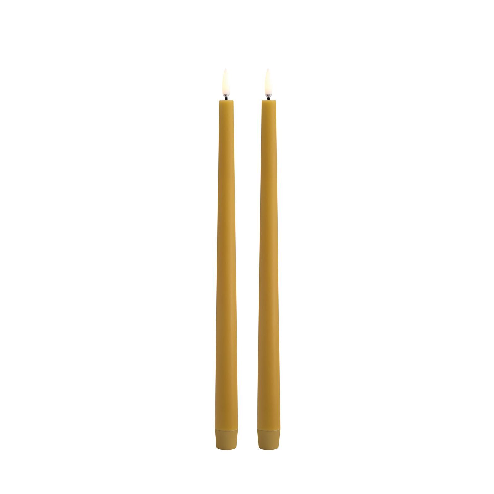 Uyuni-UL-TA-CY02332-2-Slim-Taper-Candles-large Uyuni LED Tafelkerze 32cm slim curry yellow 2 Stück