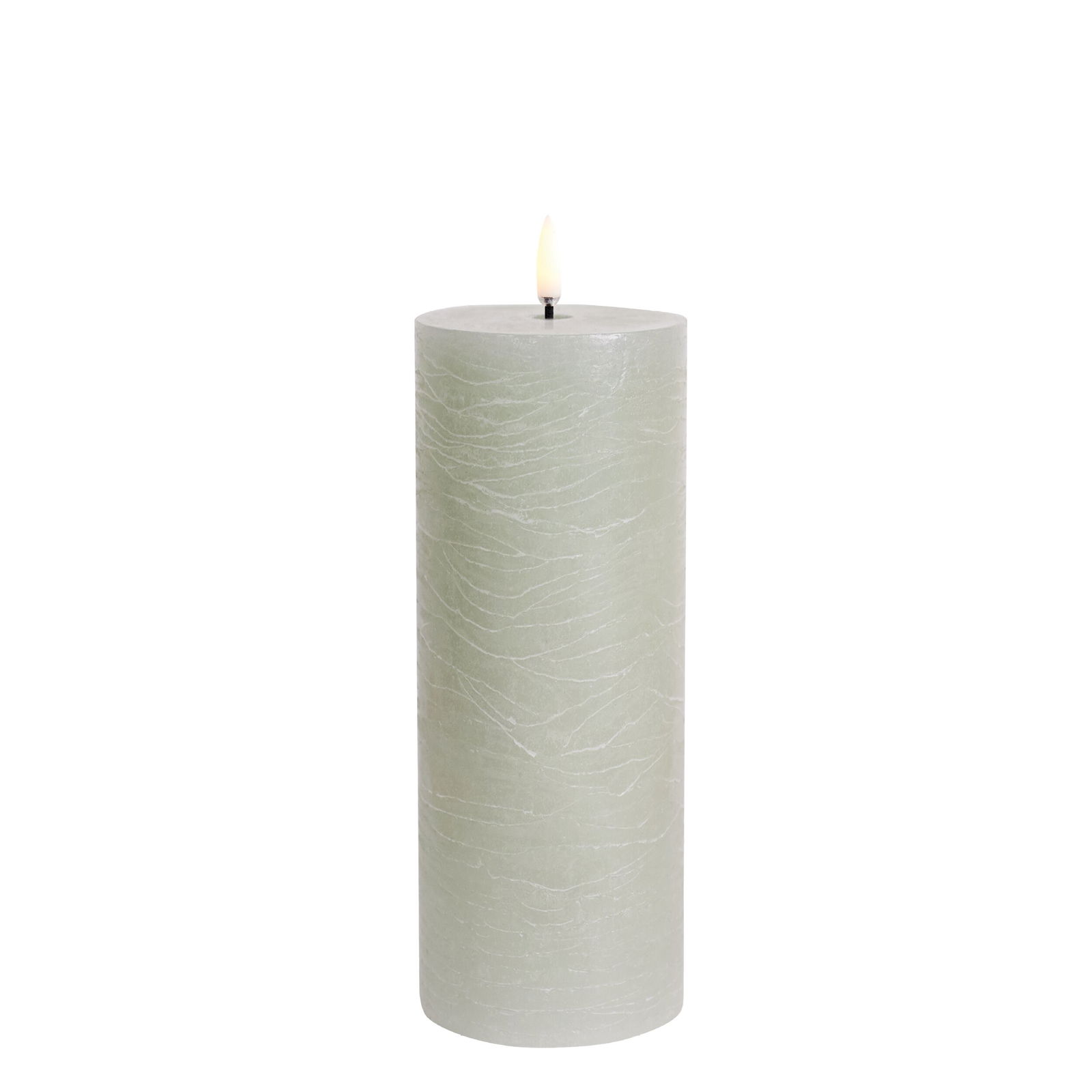 Uyuni LED Stumpenkerze 7,8x20cm Dusty Green