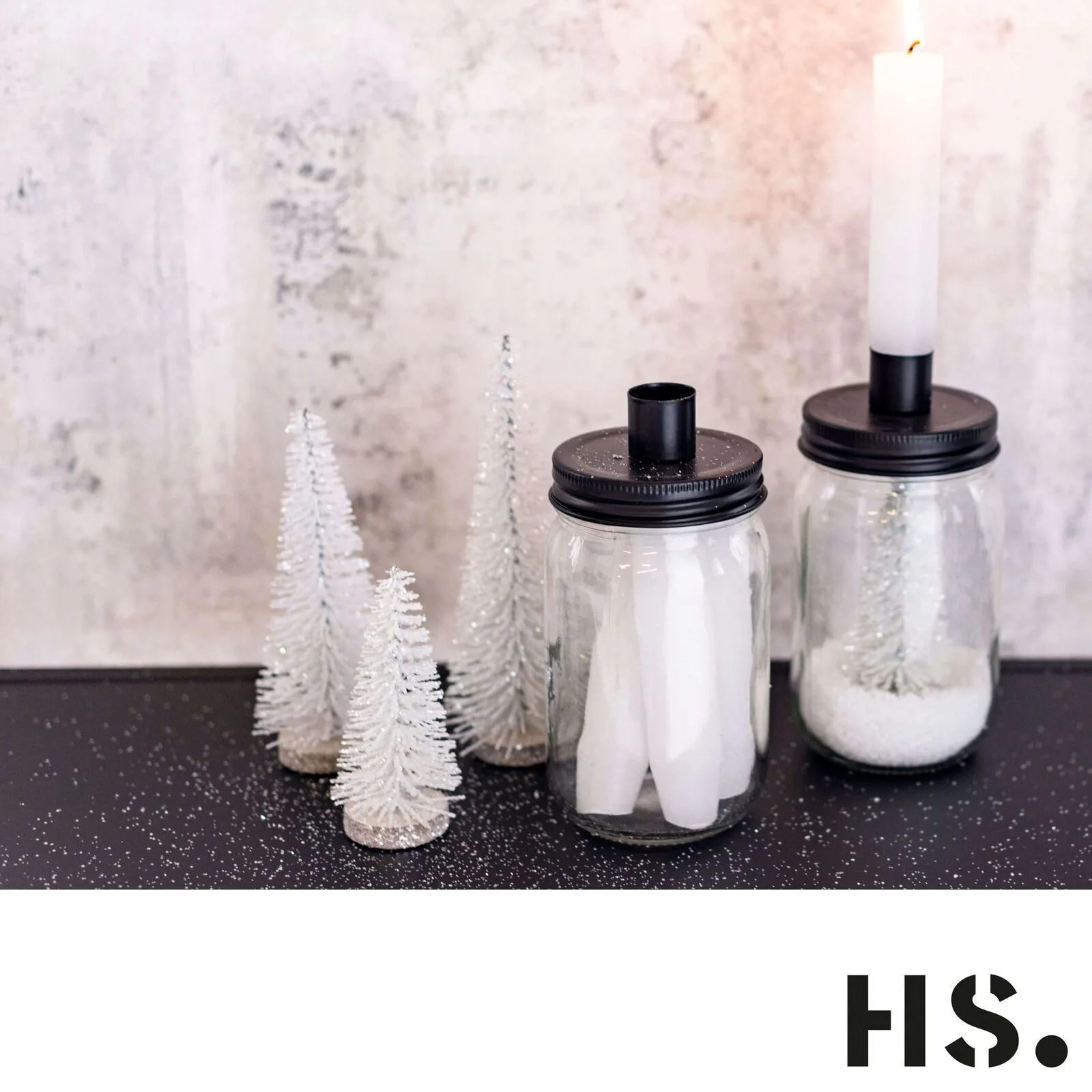 4aD-n31A Tree Grue Dekotannen silber