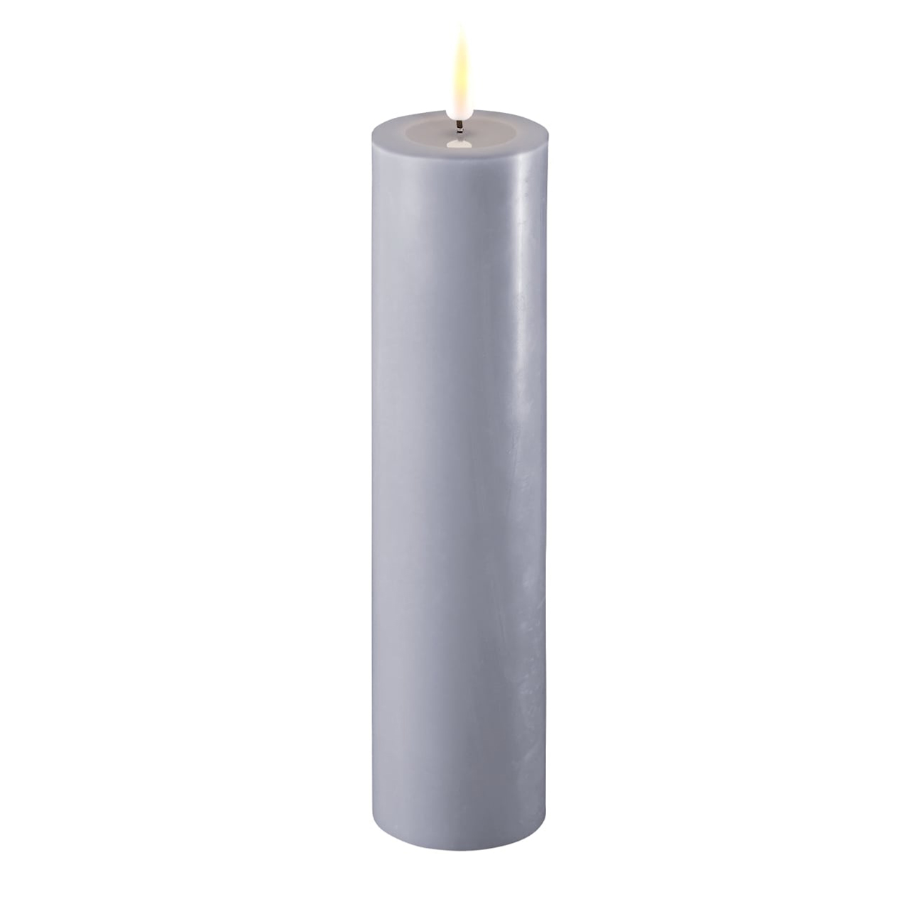 2021-RF-0294 Stumpenkerze LED dust blue 5 x 20cm
