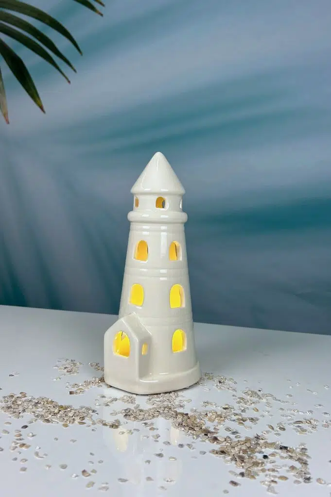 Leuchtturm Faro LED cremeweiß 18cm Leuchtturm Faro LED cremeweiß 18cm