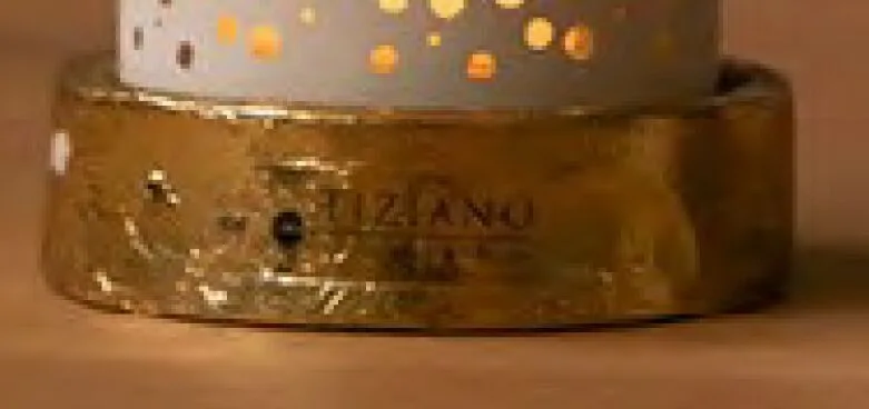 piazzabasisgold Piazza Basis für Votivglas 8cm gold