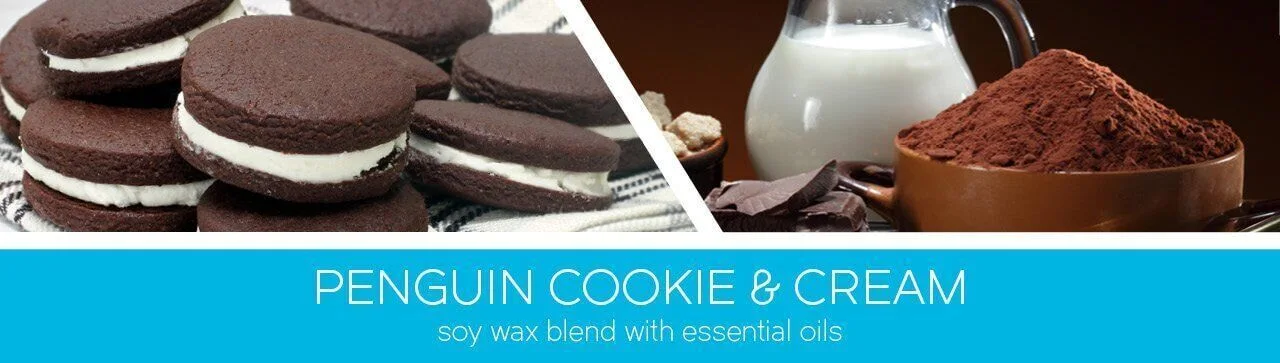Penguin-Cookie-Fragrance-Banner Penguin Cookie & Cream 411g (3-Docht)