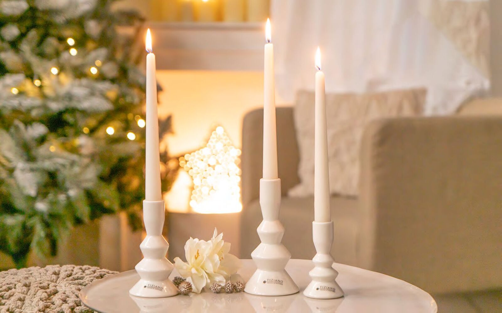 silandro1 Kerzenhalter Silandro 10,5cm cremeweiß