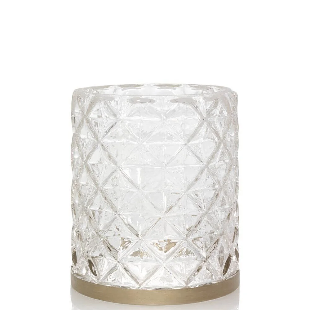1614607-1614104 Langham - Jar Sleeve strukturiertes Glas mit Metallband - von Yankee Candle