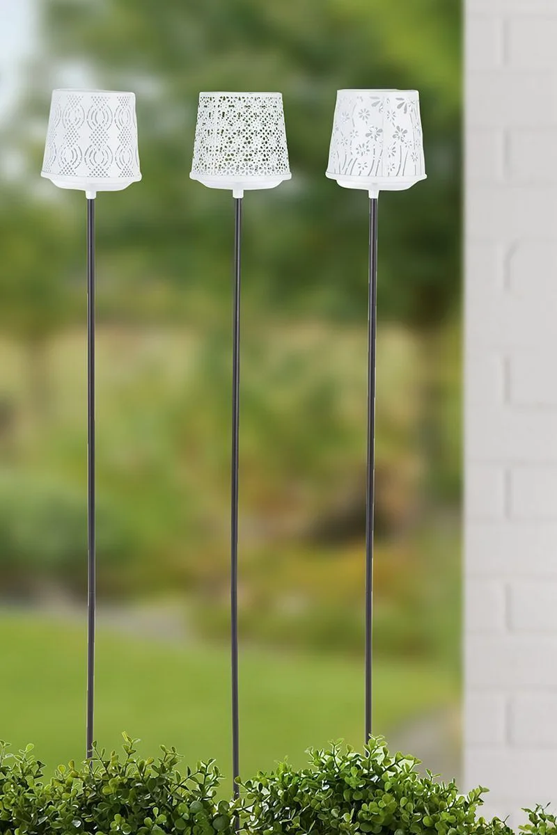 69236_5 Gartenstecker mit Windlicht Malou weiß Variante 1