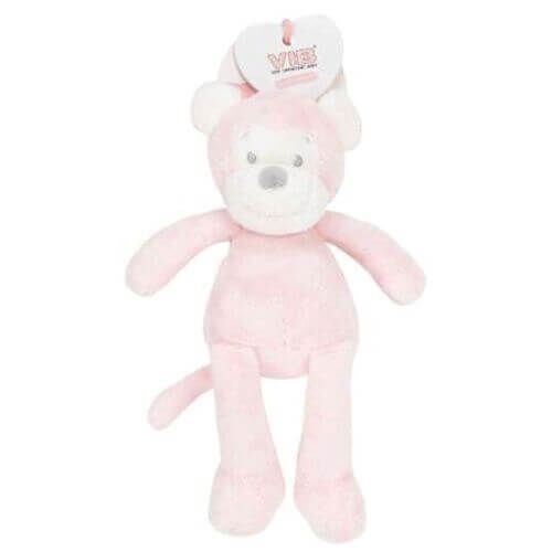 VIB-BIGPPG002 Plüsch Affe mit Bohnen (Rosa)
