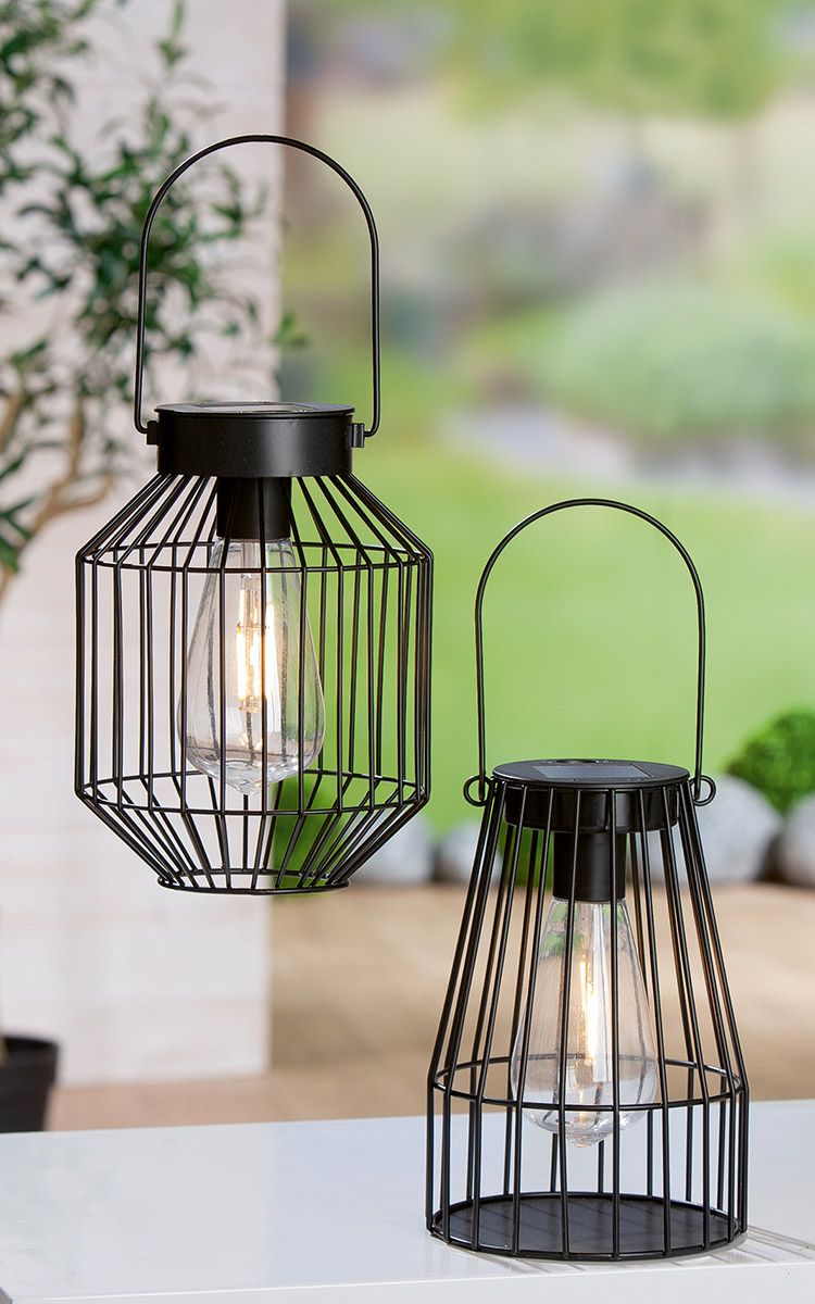 Solarlampe Cage schwarz Variante 1