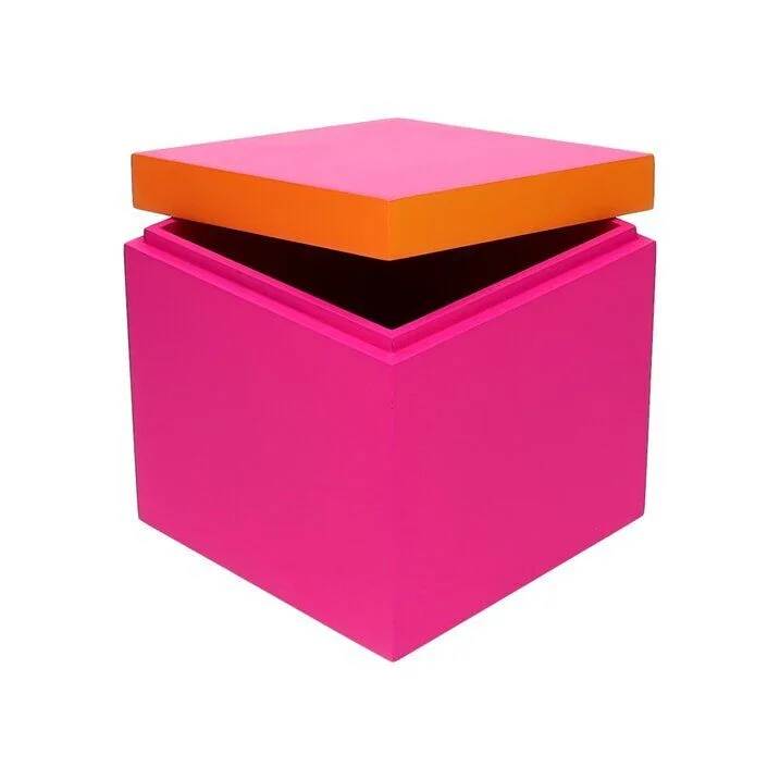 Deko Box Neo 13cm neon pink/neon orange Kiste