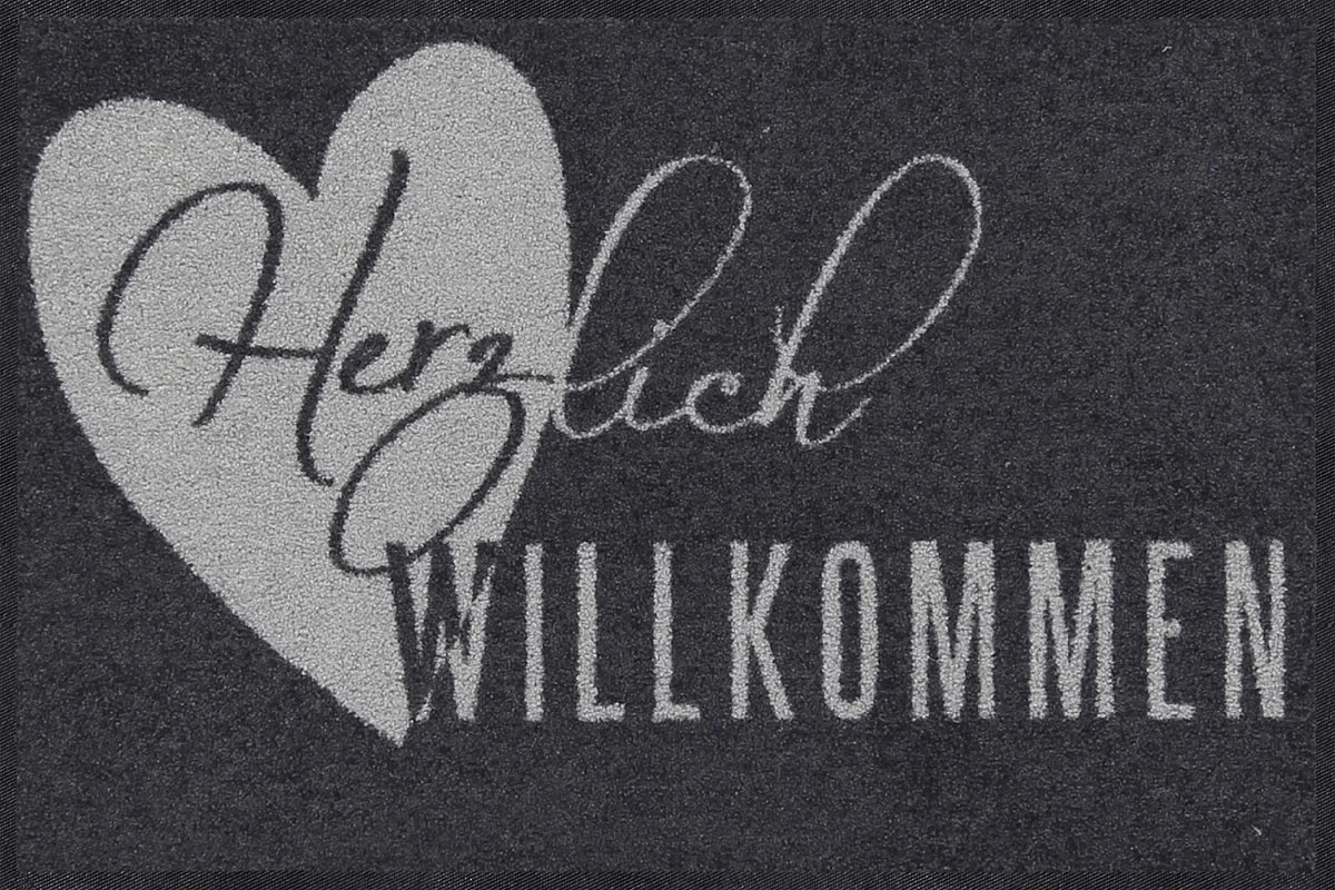 sld2402-050x075_herzlichst-grau_p Wohnmatte Herzlich Grau