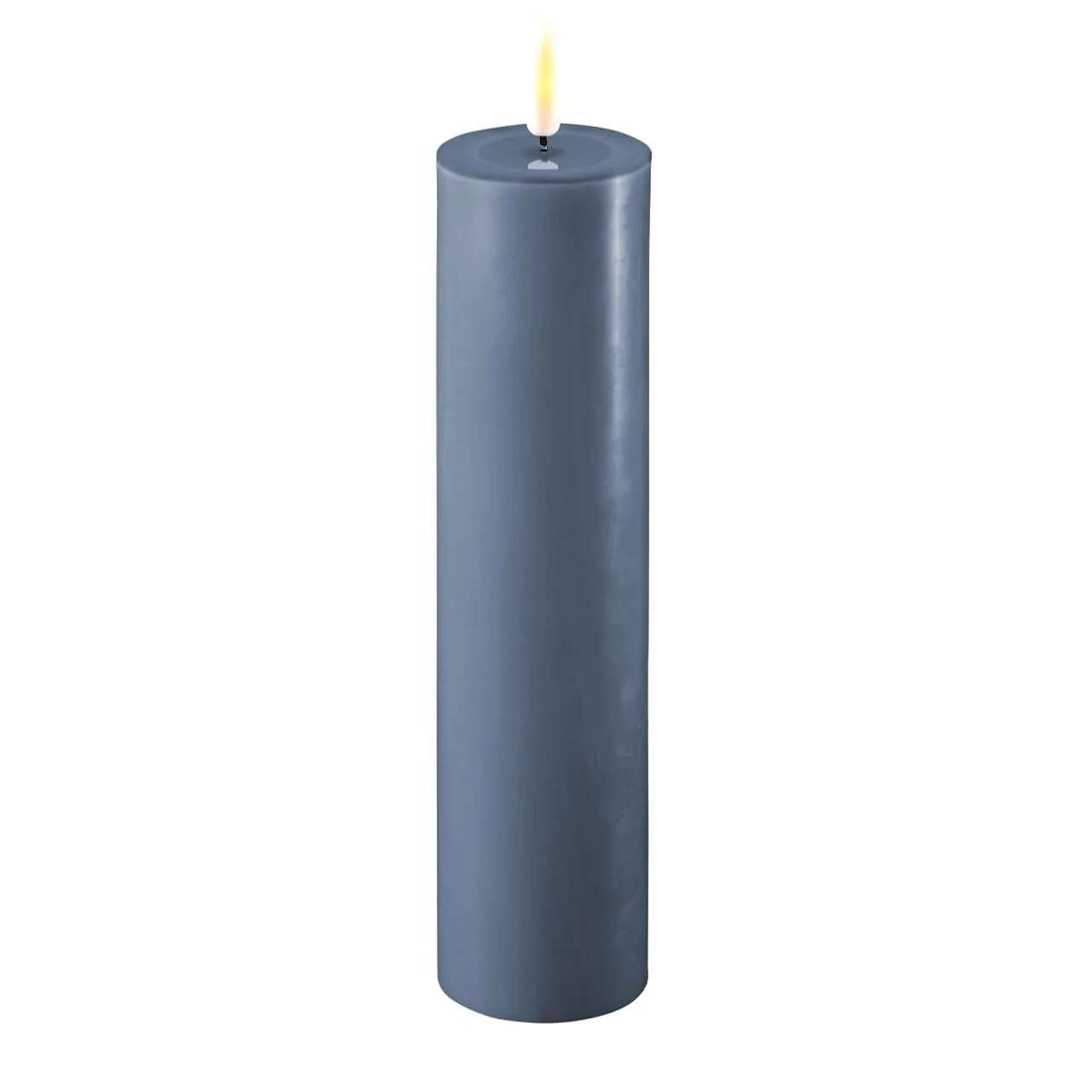 2021-RF-0322 Stumpenkerze LED eisblau 5 x 20cm