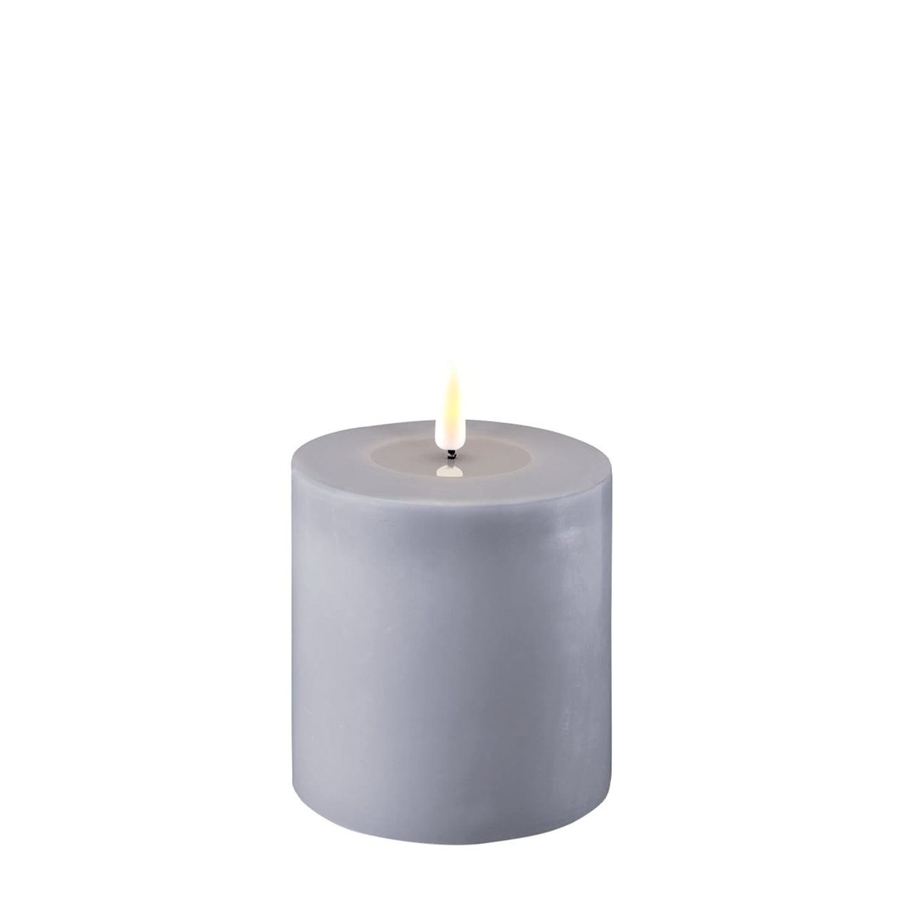 2021-RF-0299 Stumpenkerze LED dust blue 10 x 10cm