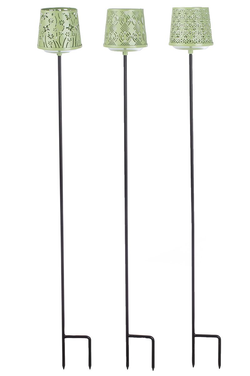 Gartenstecker mit Windlicht Malou grün Variante 1