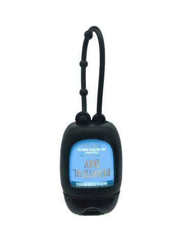 Schwarz-5033feef-9d6a-497d-94f0-1852da96d087 Anhänger für Hand-Desinfektionsgel - Schwarz mit Rückseite