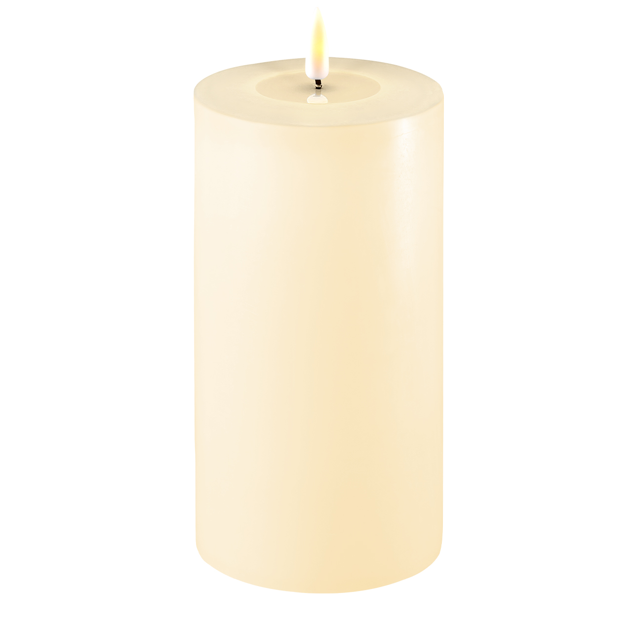 2021-RF-0114 Stumpenkerze LED creme 10 x 20cm