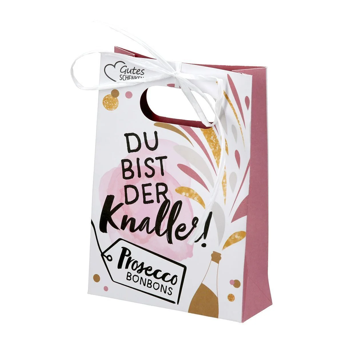 Prosecco Bonbons im Geschenktütchen "Knaller" Tasche, Einkaufstasche