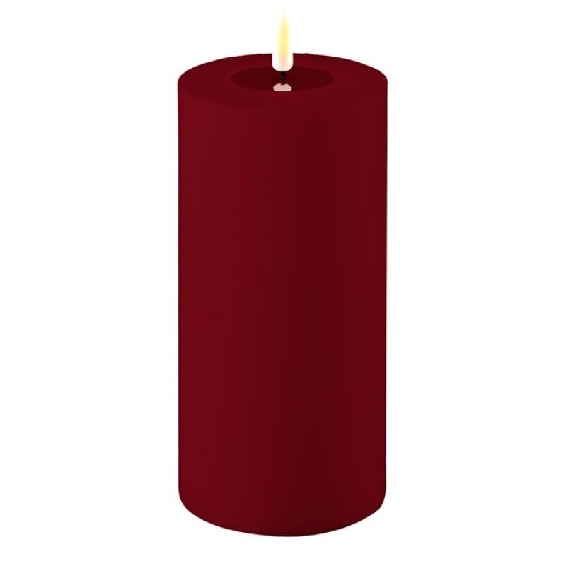 7139CD88FD08D79FCD201A442B9933DEAFEAC08B Outdoor Stumpenkerze LED Bordeaux 10 x 20cm
