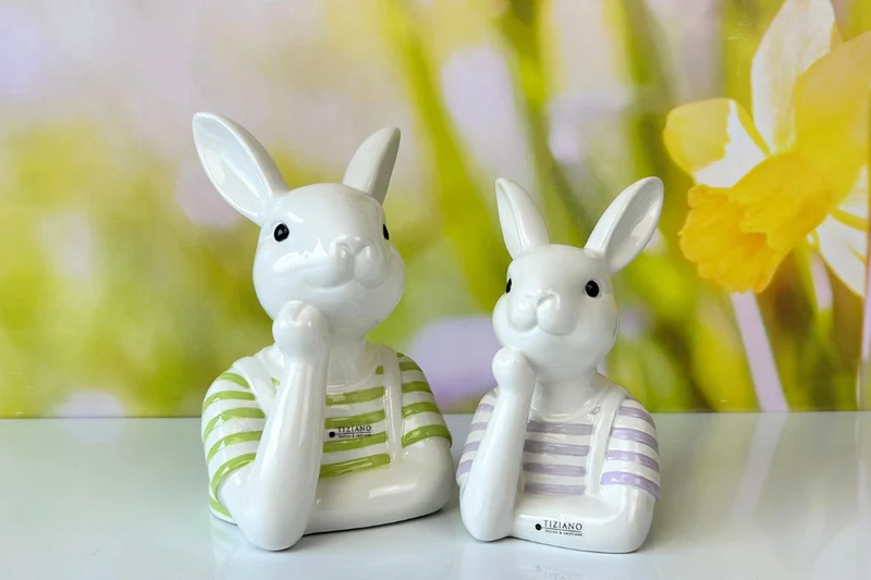 Büste Hase Enzo 24cm grün