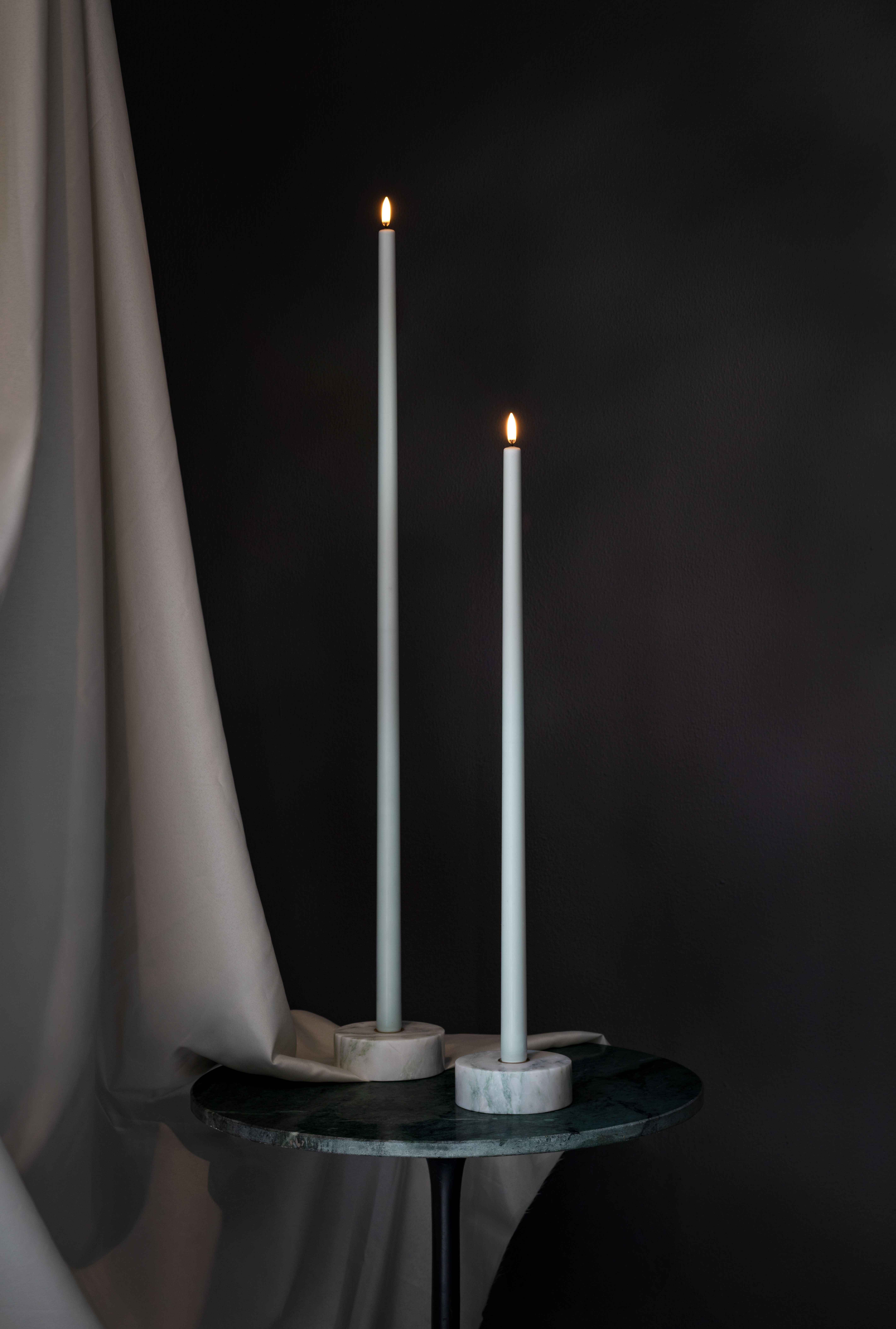 Uyuni LED Tafelkerze 75cm dusty green Kerze, Kerzenständer