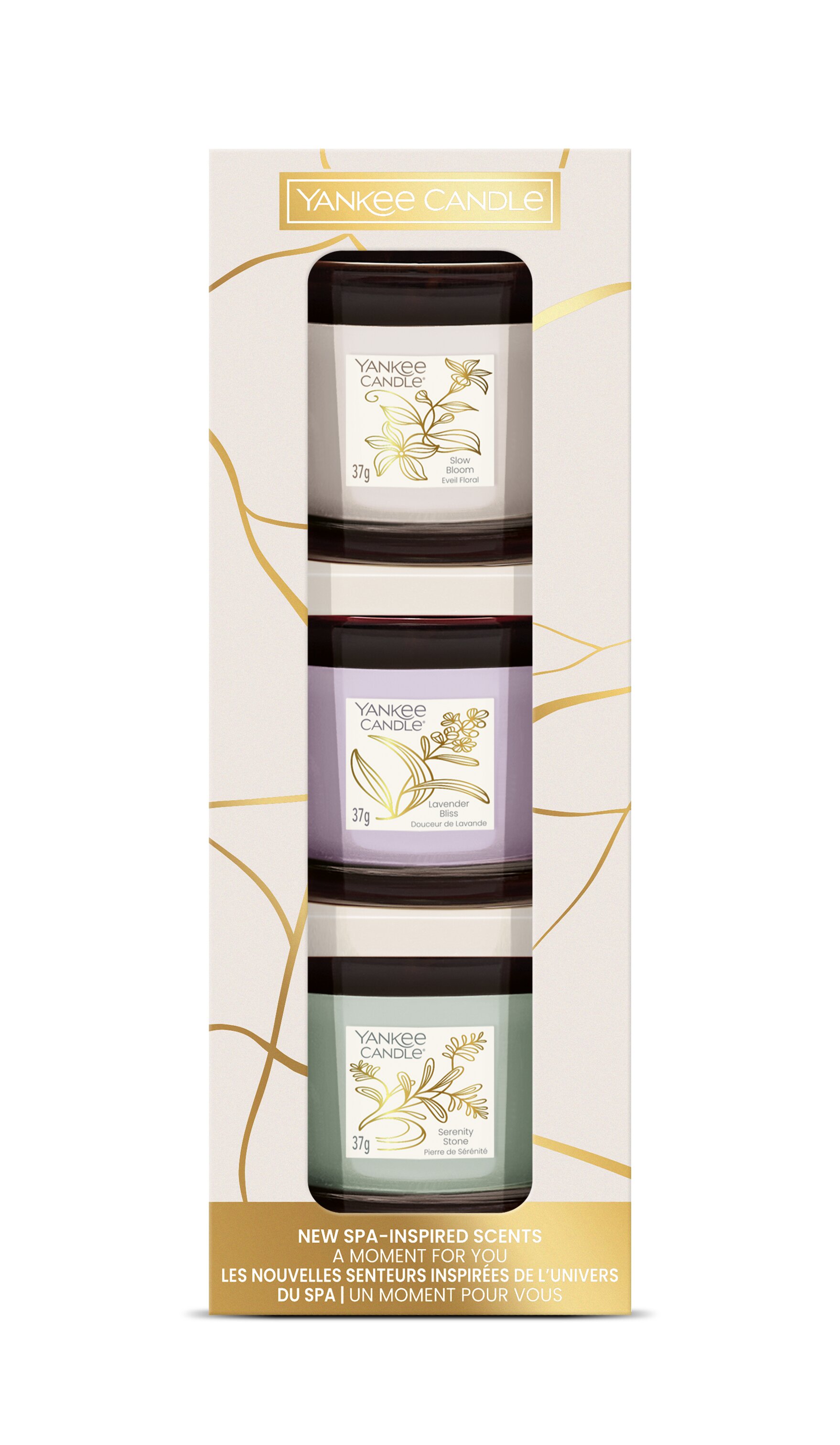 3 Glasvotivkerzen à 37g Geschenkset Little Treasures