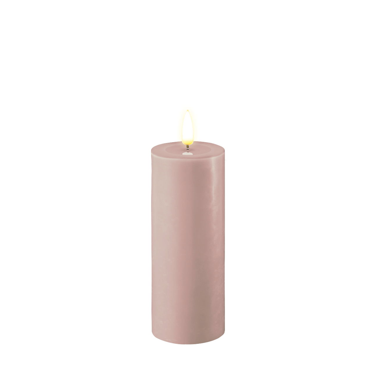 Stumpenkerze LED Rose 5 x 12,5cm