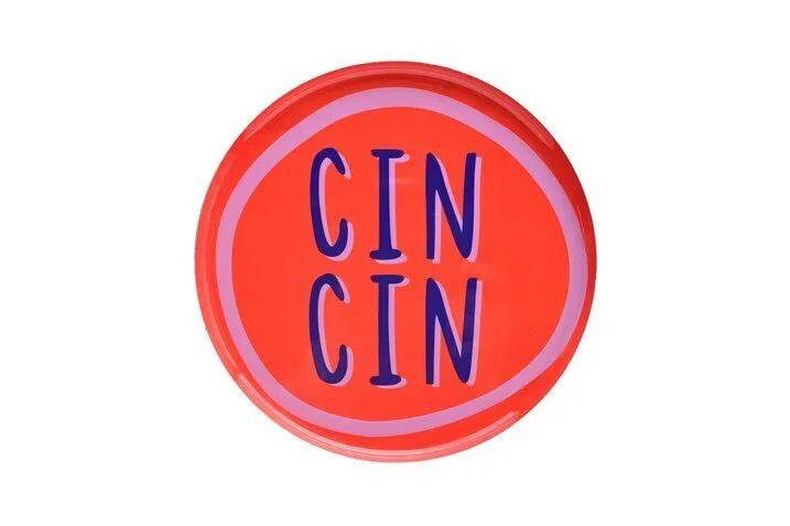 Love Trays Dekotablett S Cin Cin 17,7cm Abzeichen, Logo, Symbol