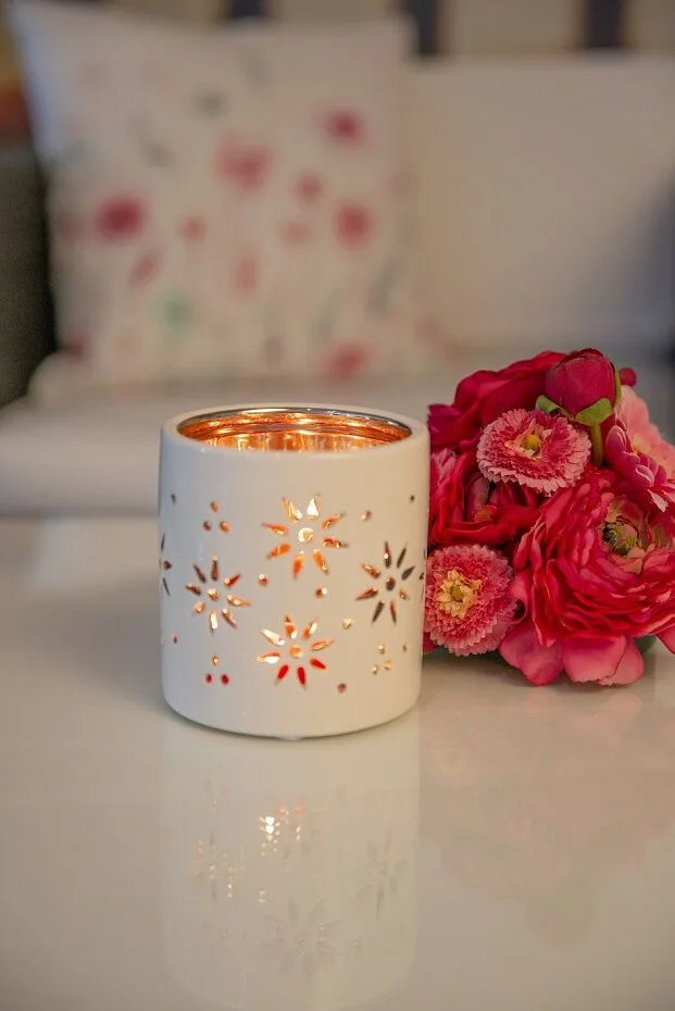 Florana-rosa-1 Tischlicht Florana 10cm creme/rosa