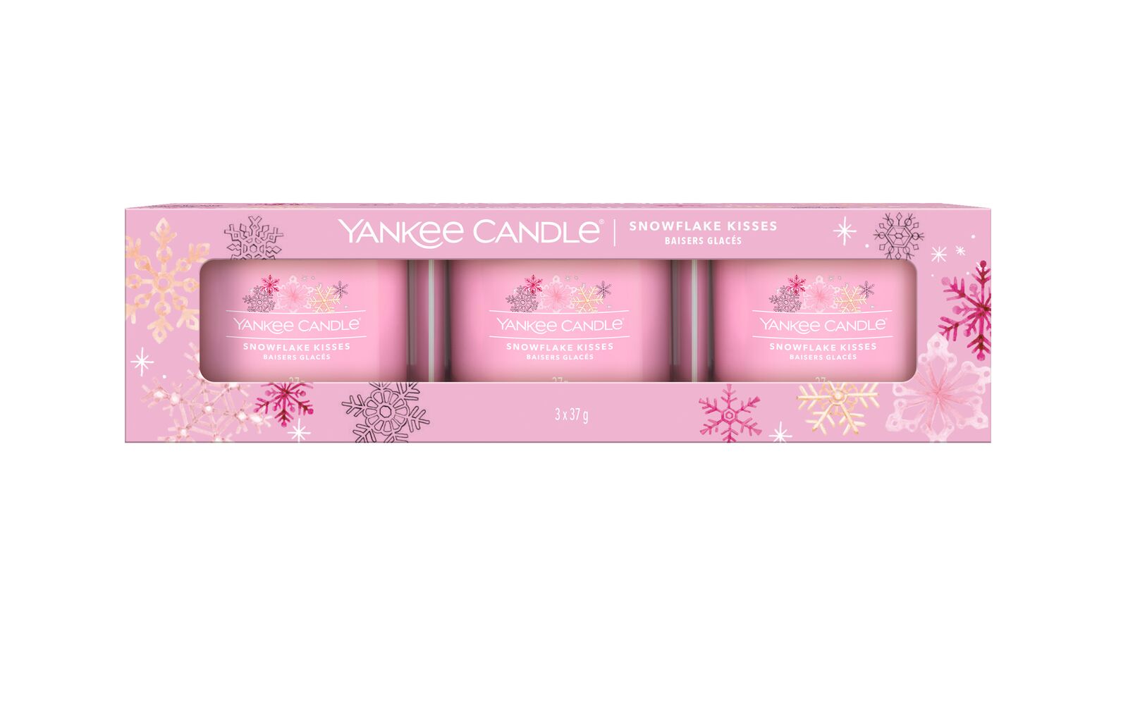 Signature-Filled-Votive_3-Pack_Snowflake-Kisses_1 Snowflake Kisses 37g Glasvotivkerze 3er Pack