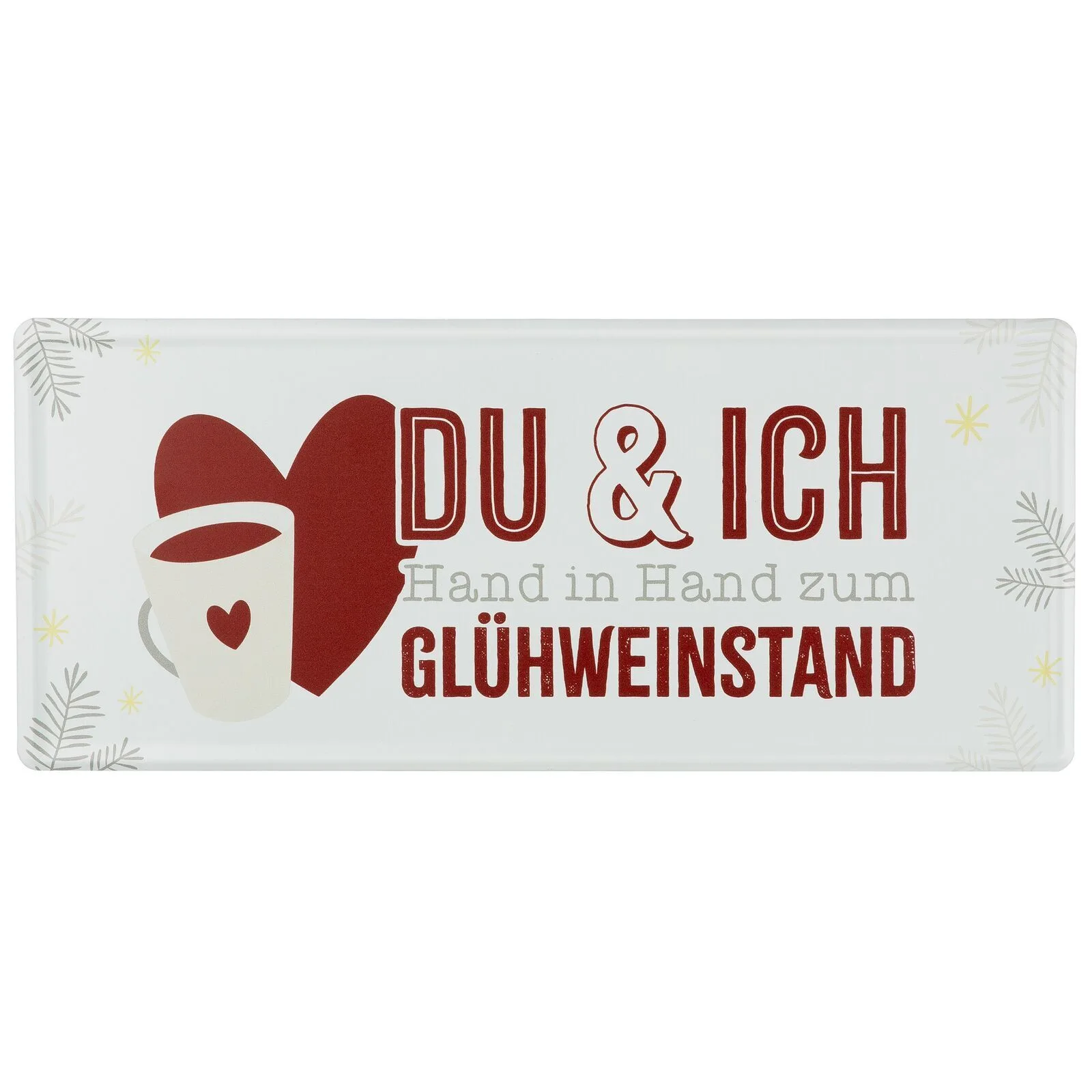 Schild Glühwein weiß Schild Glühwein weiß