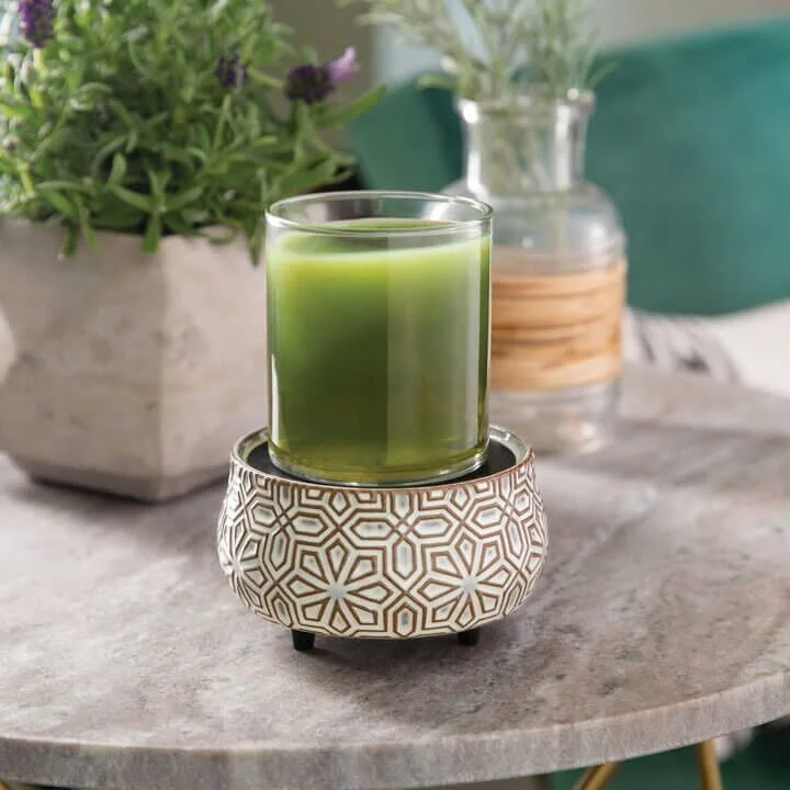 image-18 Geometric bronze 2-in-1 Classic Duftlampe aus Keramik elektrisch