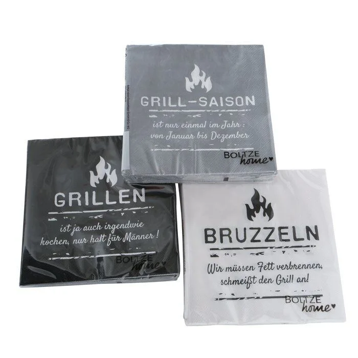 Freisteller_Hauptbil-m9gOlqtP-large Serviette Conny schwarz 20 Stück Grillen