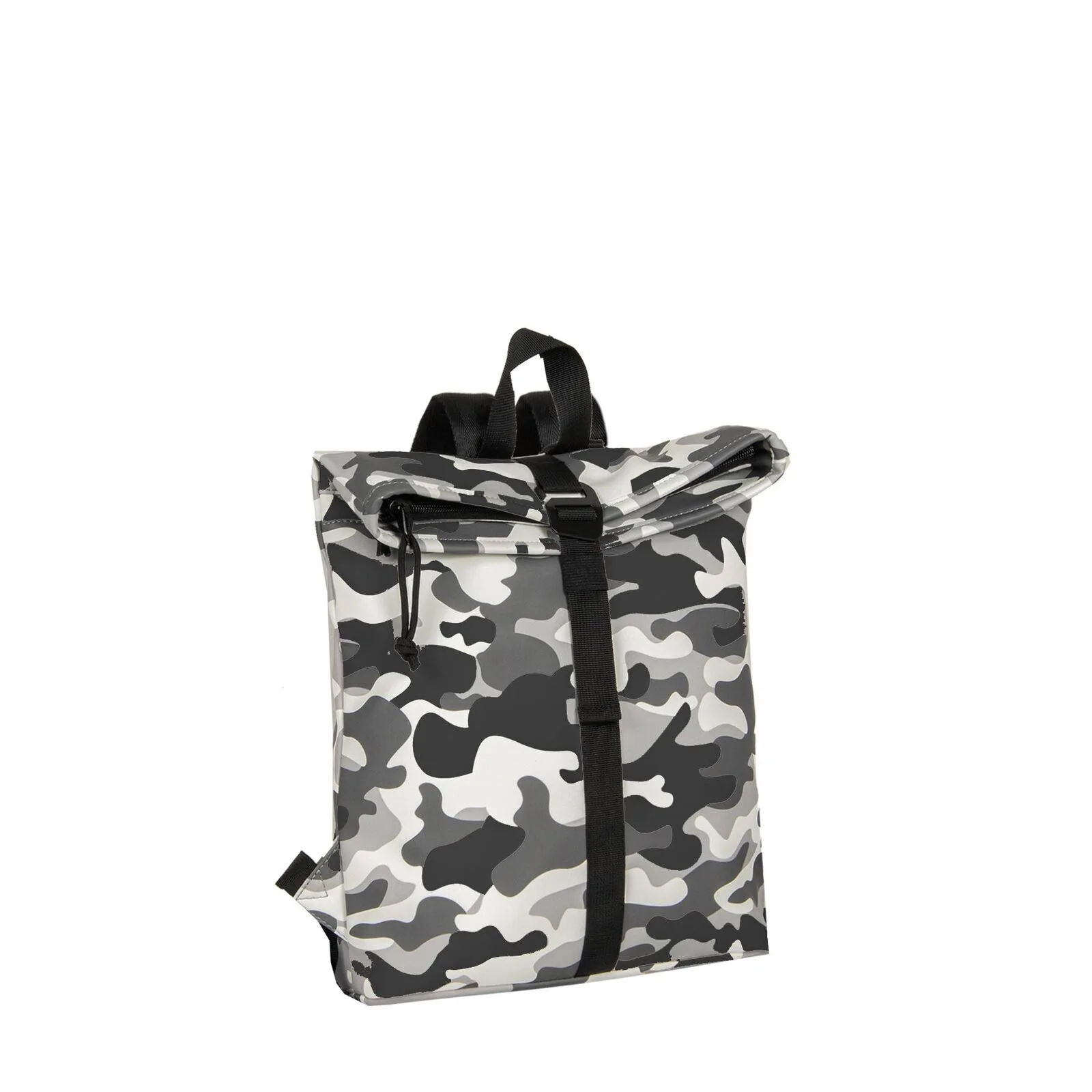kii5AYis Mart - Los Angeles Rolltop Mini Rucksack weiß/schwarz camo